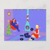Retro Home voor het Feestdagen Briefkaart (Voorkant)