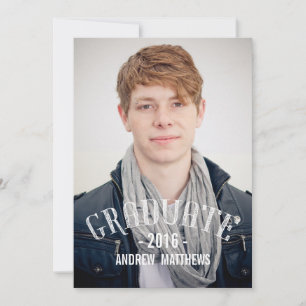 Retro Homme 2016 Graduation Party Invitation