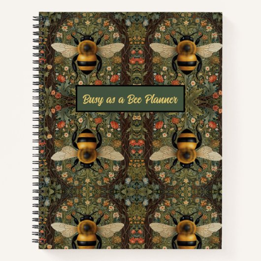  retro hommel boho botanische bloemkunst notitieboek (Voorkant)