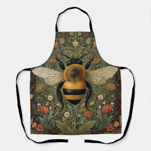  retro hommel boho botanische bloemkunst schort
