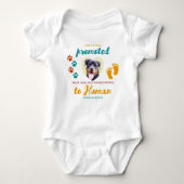 Retro hond grootouders Zwangerschap onthullen Scha Romper (Voorkant)