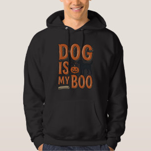 Retro Hond Is Mijn Boo Halloween T-shirt Ontwerp_1