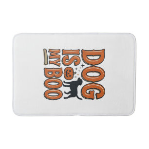 Retro Hond Is Mijn Boo Halloween T-shirt Ontwerp_1 Badmat