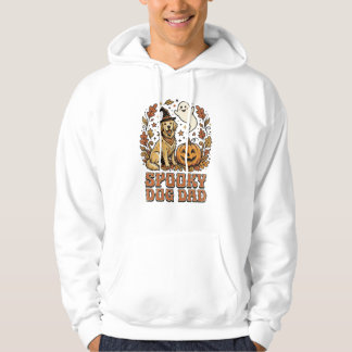 Retro Hond Papa Halloween Grafisch Hoodie