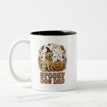 Retro hond papa Halloween grafisch