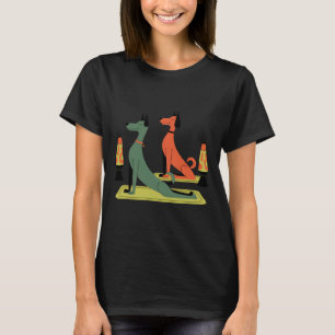 Retro honden in mid-century modern stijl jaren 50 t-shirt
