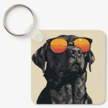 Retro honden-sleutelhanger om het koel te houden 