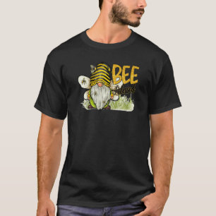 Retro Honey Bee Gnome Bee Bless Kindness Inspira T-shirt