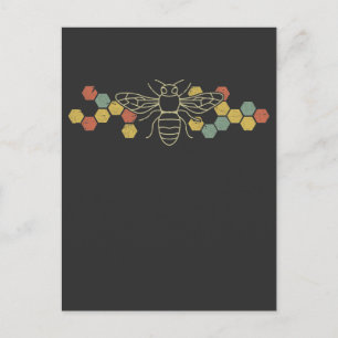Retro Honeycomb Natuur Bewustmaker Briefkaart