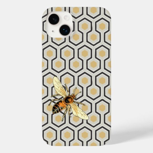 Retro Honeycomb Pattern Beehive Case-Mate iPhone Case (Achterkant)