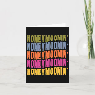 Retro Honeymoonin Bruid Bruidegom Honeymoon Va Kaart