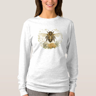 Retro honingbij T-shirt voor vrouwen