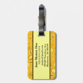 Retro Honingbijen Bagagelabel (Achterkant verticaal)