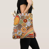 Retro Honingraat Canvas tas | Bijenontwerp (Dichtbij)