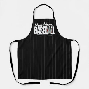 Retro honkbal ADD NAAM Pinstripe Teamspeler Schort