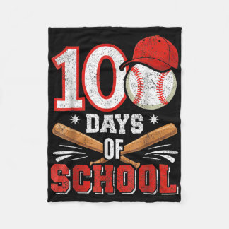 Retro Honkbal Lovers Boys 100ste dag van de School Fleece Deken