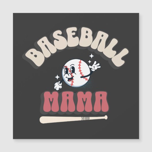 Retro Honkbal Mama (Voorkant)