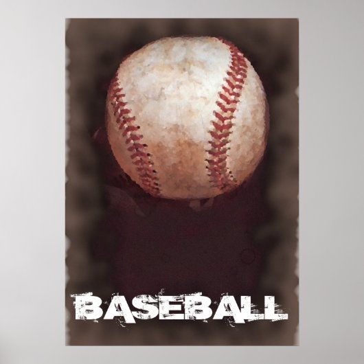 Retro honkbal Motivatie Poster (Voorkant)