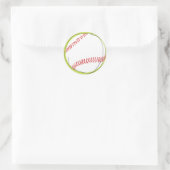 Retro honkbal retouradres Sticker zegel (Tas)