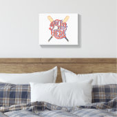 Retro honkbal softbal fan ontwerp canvas afdruk (Insitu (Slaapkamer))