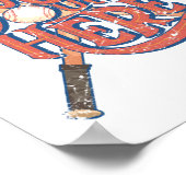 Retro honkbal softbal fan ontwerp poster (Hoek)