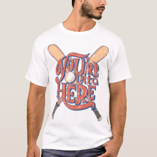 Retro honkbal softbal fan ontwerp t-shirt