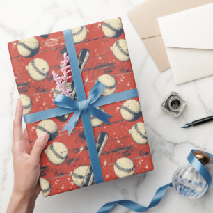 Retro Honkbal Strike Cadeaupapier
