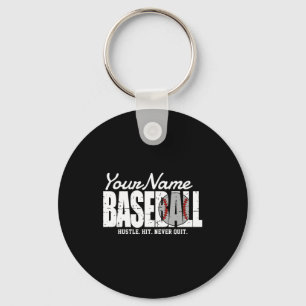 Retro honkbal voeg naam pinstripe team speler T-sh Sleutelhanger