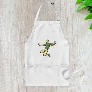 Retro-honkbalspeler Vintage sportsgrafiek Standaard Schort