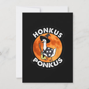 Retro Honkus Ponkus Halloween Schattige Heksen Een Kaart