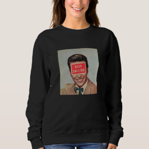 Retro Hoodie  Slogan blijft glimlachen Trui
