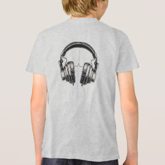 Retro Hoofdtelefoon Line Art T-Shirt – Muziekliefh