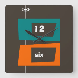 Rétro horloge murale - couleur variable d'arrièr