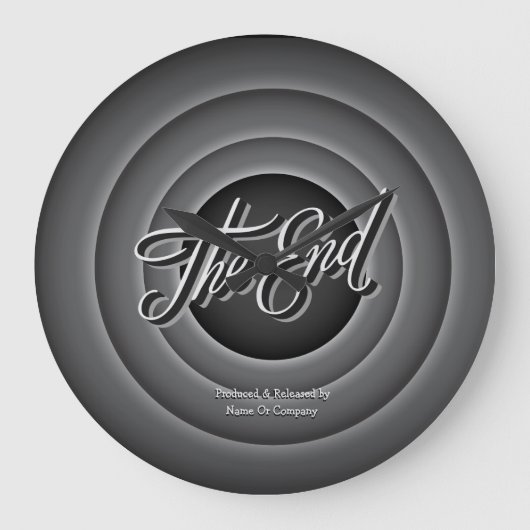 Rétro horloge murale d'écran de fin de film (Recto)