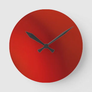 rétro horloge murale rouge moderne lisse de satin