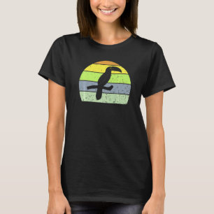 Retro Hornbill Vintage Hornbill Silhouette Animal T-shirt