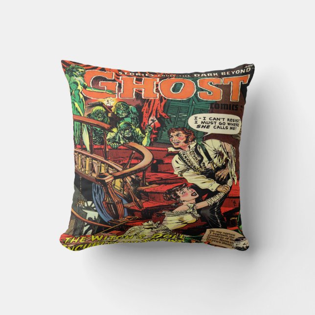 Retro Horror Comic Book Decorative Sierkussennen Kussen (Voorkant)