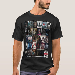 Retro Horror Film Poster Wall Collage T-shirt