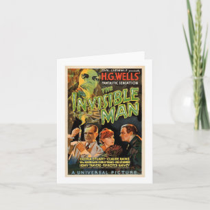 Retro Horror Filmmonsters Halloween Kaart