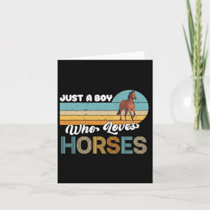 Retro Horseback die alleen maar een jongen overspo Kaart