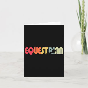 Retro  Horseback Riding Horse Lover Equestr Kaart