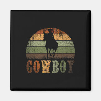 Retro Horseback Riding Rodeo Westerne Line Dance H Magneet