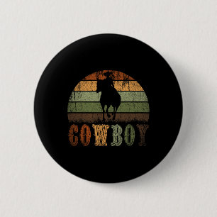 Retro Horseback Riding Rodeo Westerne Line Dance H Ronde Button 5,7 Cm
