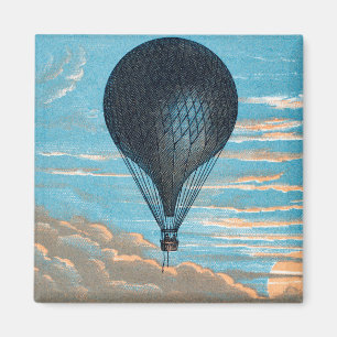 Retro Hot Air Ballon Uitzicht eerste ballon Magneet
