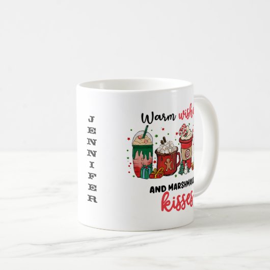 Retro Hot Chocoa Chocolade Mok voor kerstmis (Voorkant rechts)