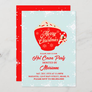 Retro Hot Cocaca Snowflakes kerstfeest Kaart