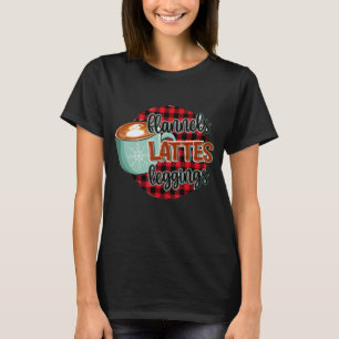 Retro Hot Cocoa Coffee kerstflats Letten L T-shirt