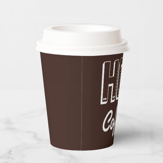 Retro Hot-Coffee voor papier Papieren Bekers (Rechts)
