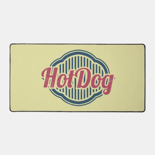 Retro Hot Dog Label Designer Bureaumat (Voorkant)