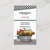 Retro Hot Dog Shoppe Visitekaartje (Voorkant)